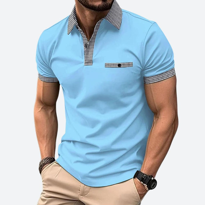 Koszulka polo męska bawełniana na lato oddychająca elegancka casualowa krótki rękaw