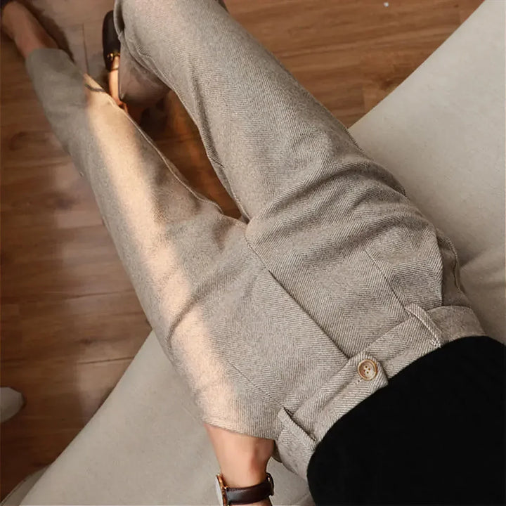 Spodnie męskie bawełniane eleganckie na wiosnę chinosy casual slim fit do pracy i na co dzień