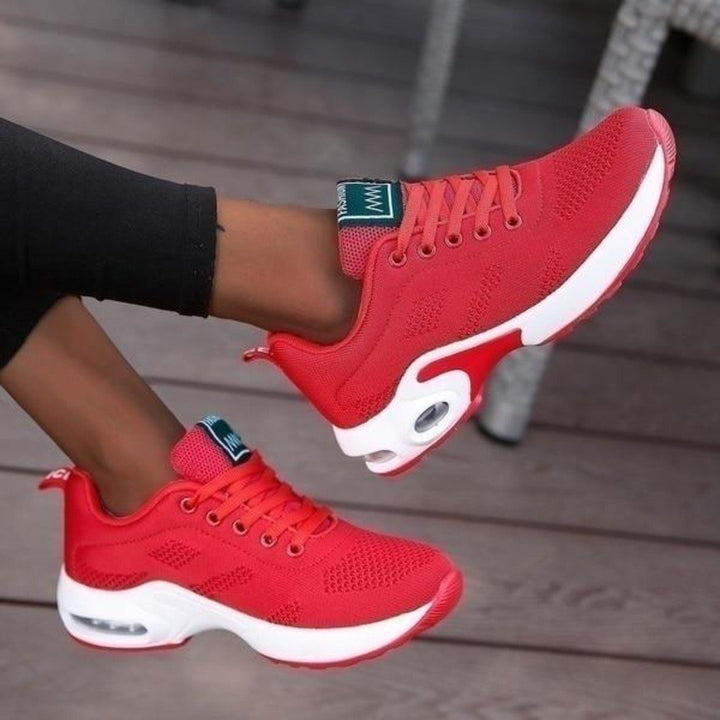Damskie sneakersy z siateczk oddychające buty na lato z amortyzującą podeszwą