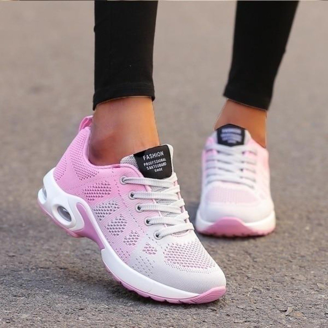 Damskie sneakersy z siateczk oddychające buty na lato z amortyzującą podeszwą