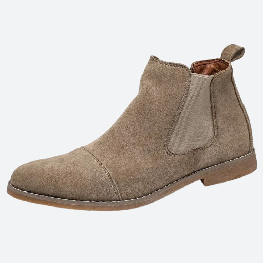 Buty Chelsea męskie zamszowe eleganckie skórzane przejściowe wiosenne casualowe