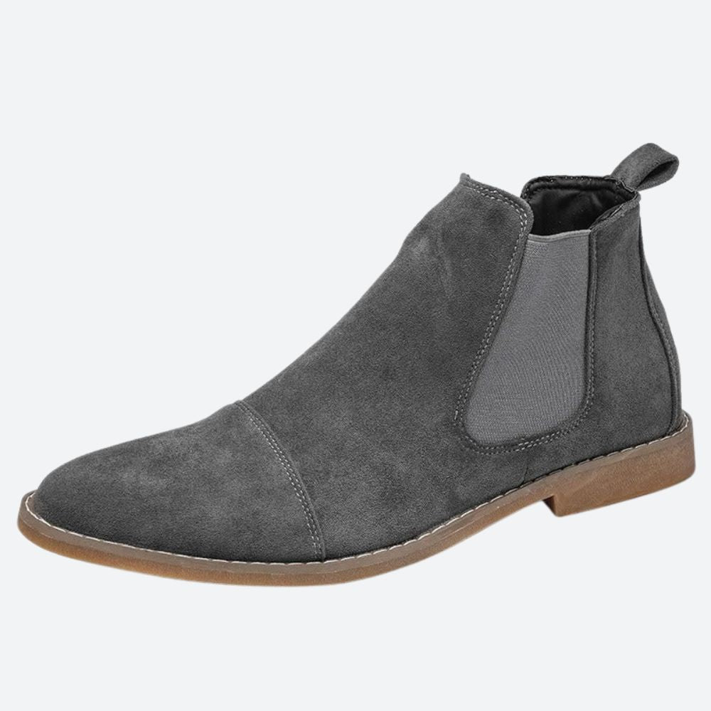 Buty Chelsea męskie zamszowe eleganckie skórzane przejściowe wiosenne casualowe