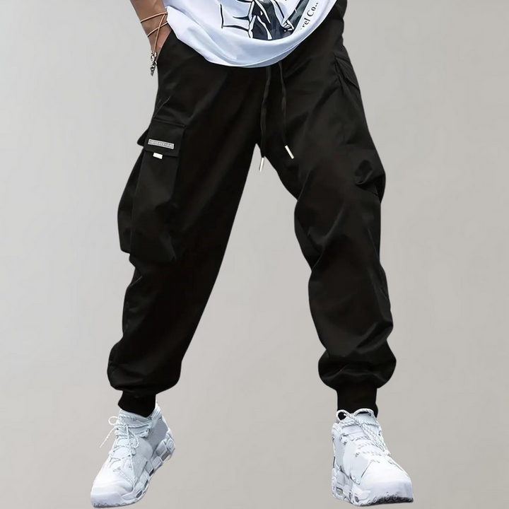 Spodnie cargo męskie bawełniane joggery streetwear na sezon wiosna-lato casual