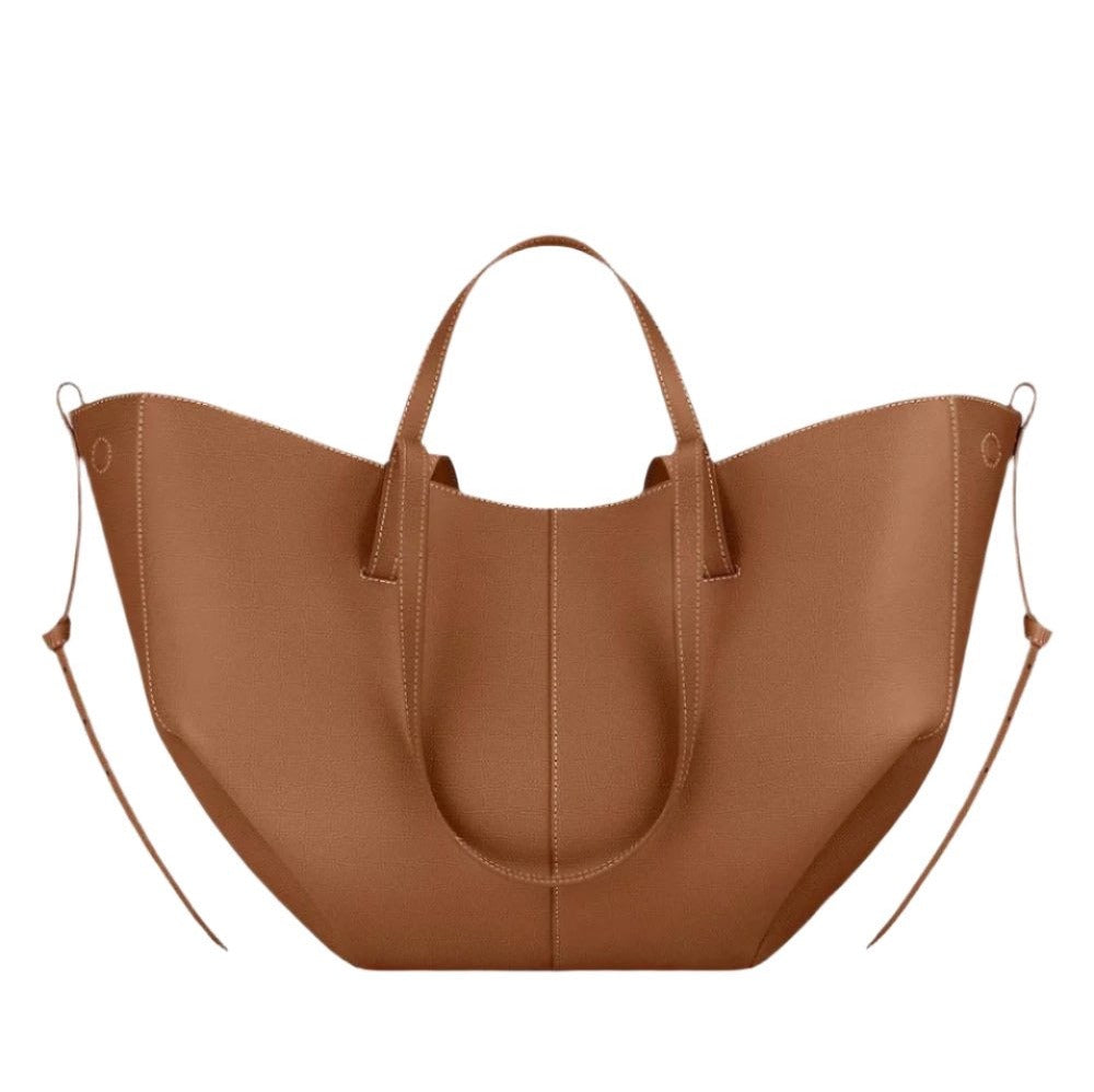 Damska torba skórzana pojemna shopper na laptopa jesienna do pracy