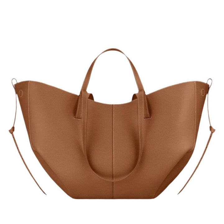 Damska torba skórzana pojemna shopper na laptopa jesienna do pracy