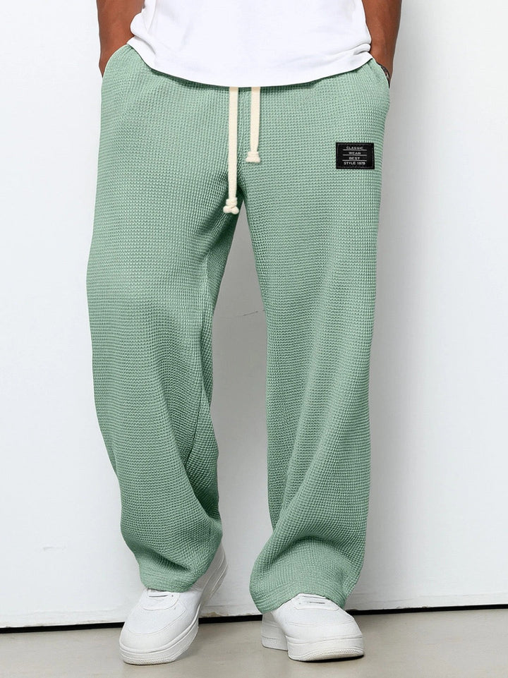 Spodnie materiałowe męskie szerokie nogawki luźne bawełna jesienne