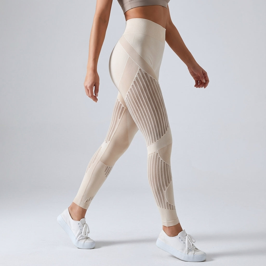 Legginsy kompresyjne sportowe damskie z elastanem oddychające na lato 2026