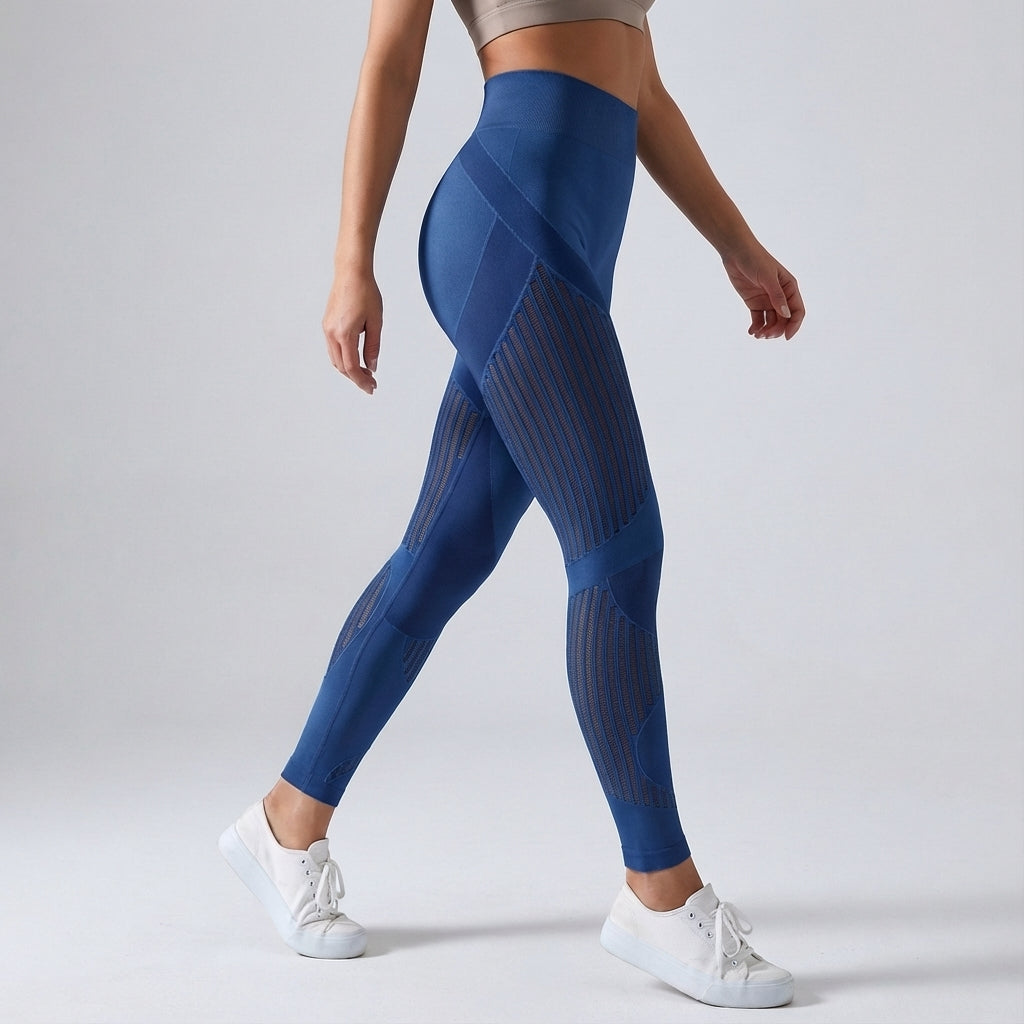 Legginsy kompresyjne sportowe damskie z elastanem oddychające na lato 2026