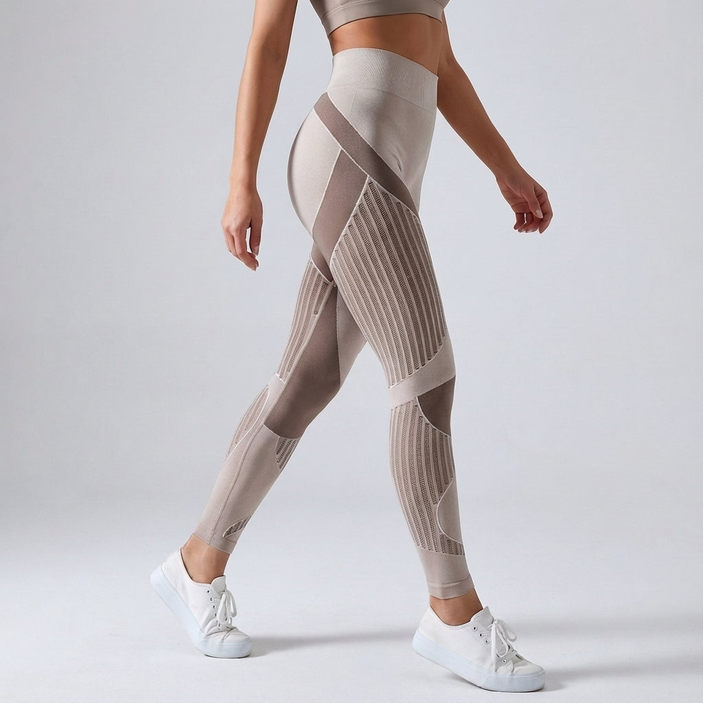 Legginsy kompresyjne sportowe damskie z elastanem oddychające na lato 2026