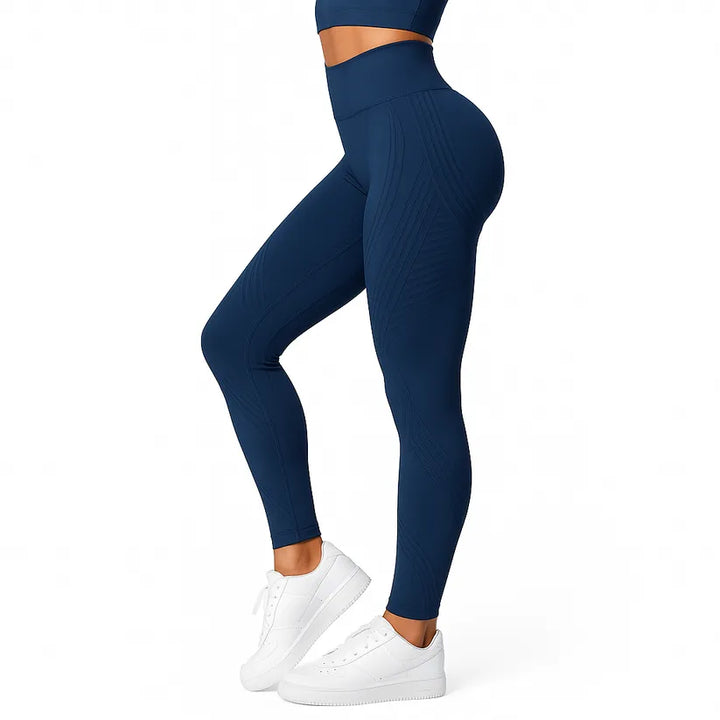 Leggings de malha para senhora, de cintura subida, modeladoras, de outono