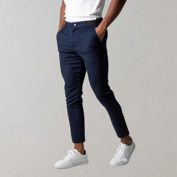 Spodnie męskie chino z bawełny – eleganckie spodnie casual na wiosnę do codziennych stylizacji