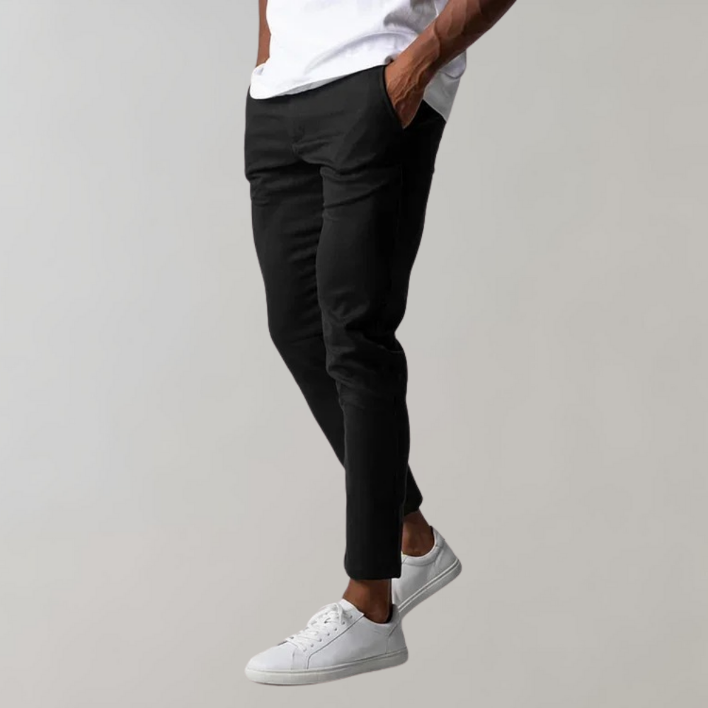 Spodnie męskie chino z bawełny – eleganckie spodnie casual na wiosnę do codziennych stylizacji