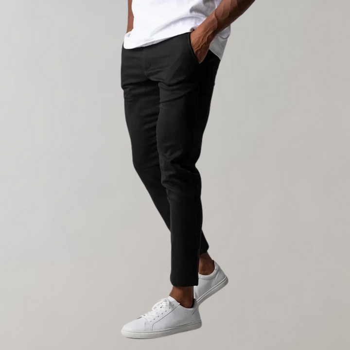 Spodnie męskie chino z bawełny – eleganckie spodnie casual na wiosnę do codziennych stylizacji