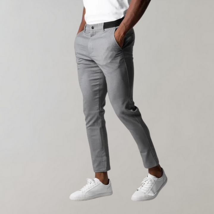 Spodnie męskie chino z bawełny – eleganckie spodnie casual na wiosnę do codziennych stylizacji