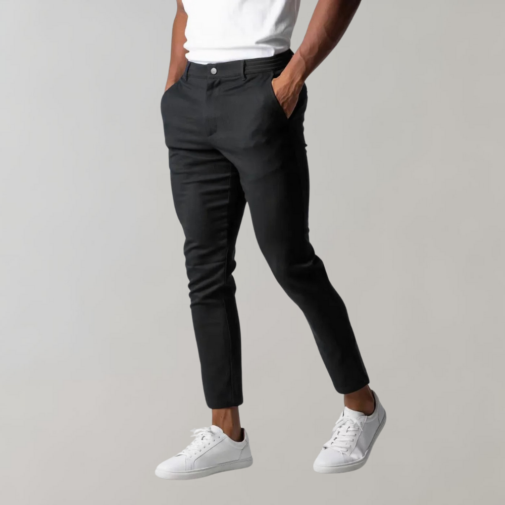 Spodnie męskie chino z bawełny – eleganckie spodnie casual na wiosnę do codziennych stylizacji