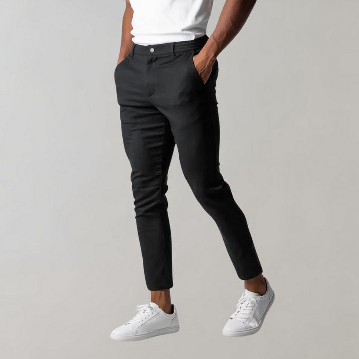 Spodnie męskie chino z bawełny – eleganckie spodnie casual na wiosnę do codziennych stylizacji