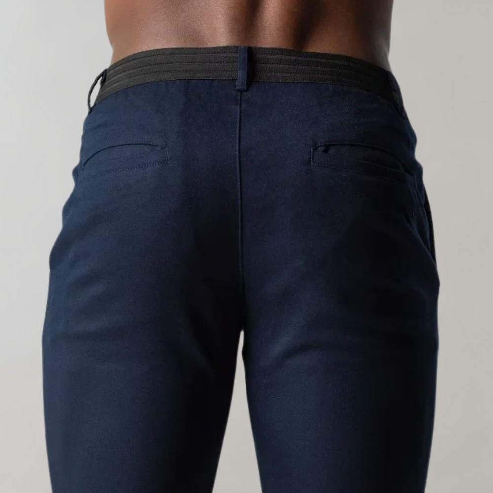 Spodnie męskie chino z bawełny – eleganckie spodnie casual na wiosnę do codziennych stylizacji