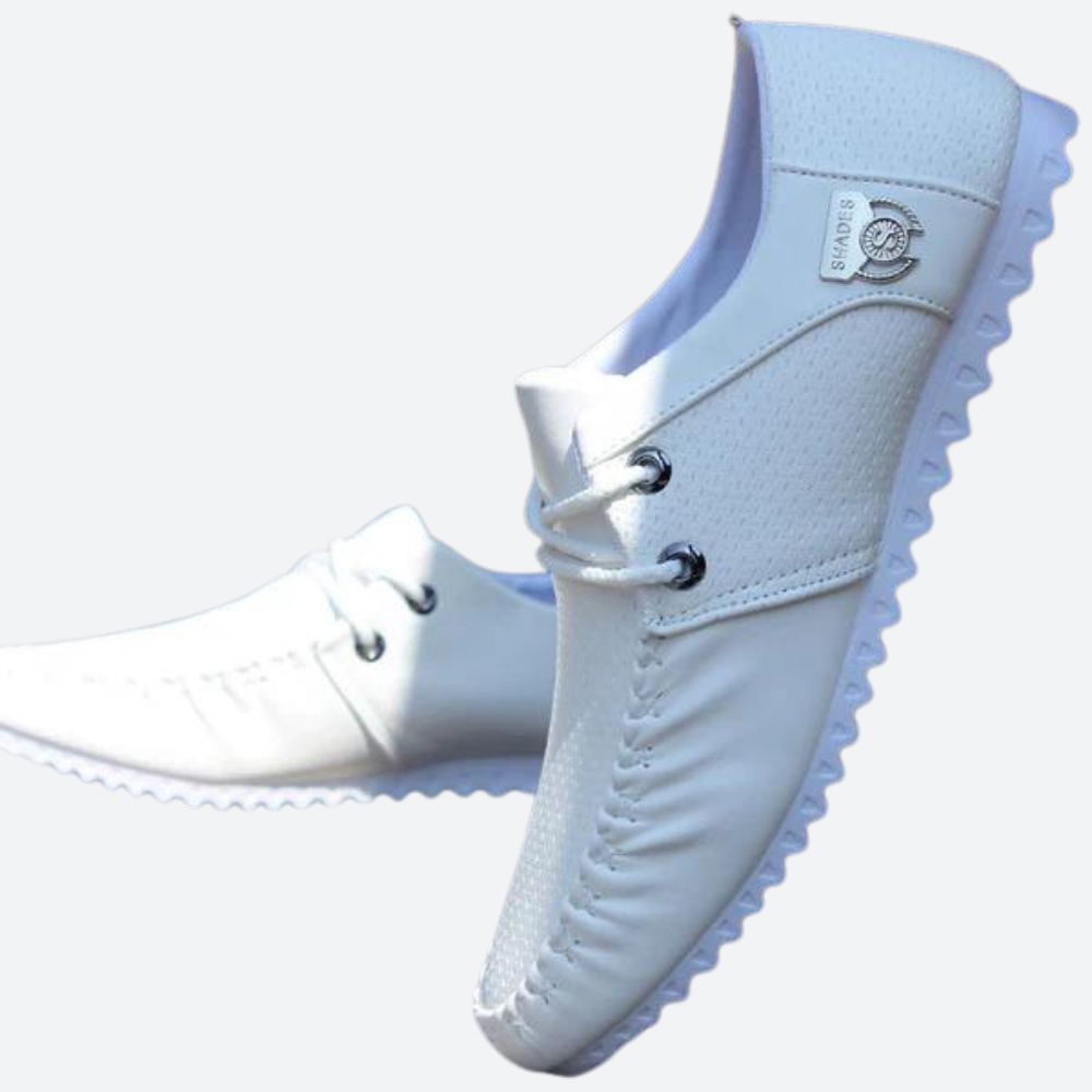 Buty męskie skórzane eleganckie półbuty casual oddychające wiosenne komfortowe sznurowane