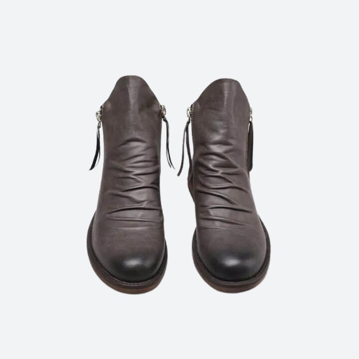 Buty męskie skórzane botki casual na wiosnę i jesień eleganckie wsuwane klasyczne