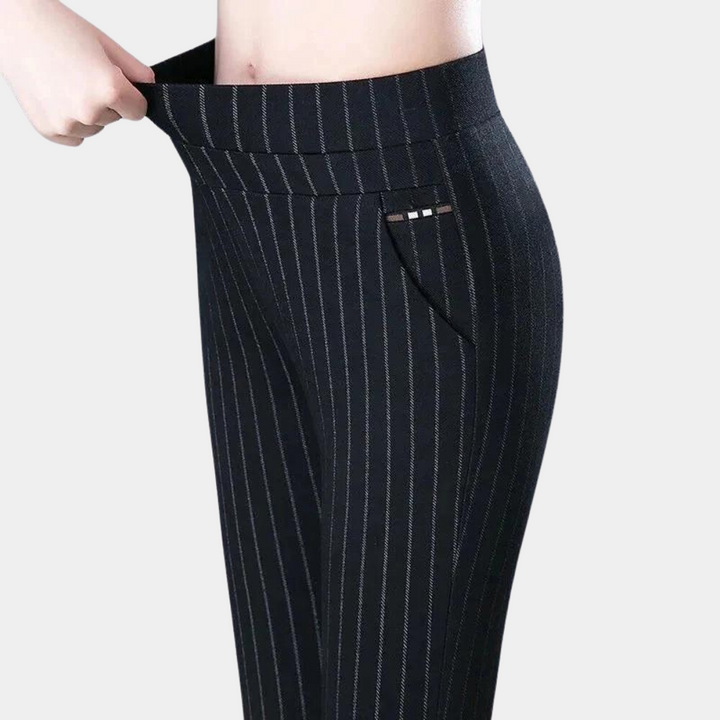 Spodnie damskie eleganckie bawełniane z wysokim stanem wiosenne slim do pracy i codziennych stylizacji