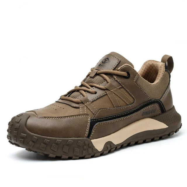 Wspierające sneakersy robocze skórzane z noskiem stalowym lato 2026