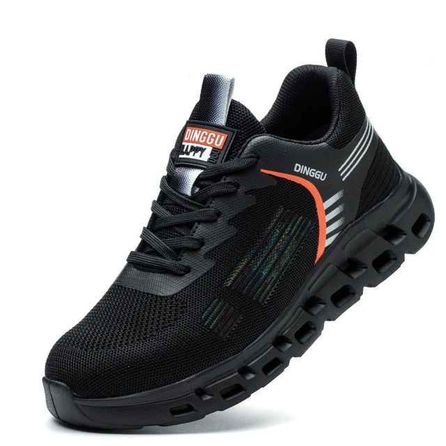 Wspierające sneakersy robocze skórzane z noskiem stalowym lato 2026