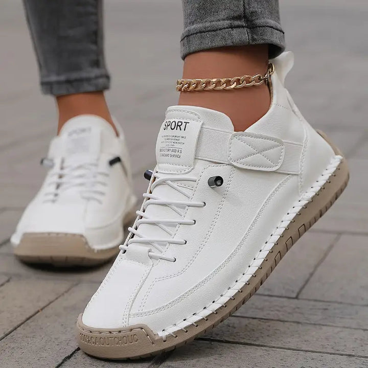 Sneakersy damskie skórzane na lato oddychające wygodne ortopedyczne codzienne