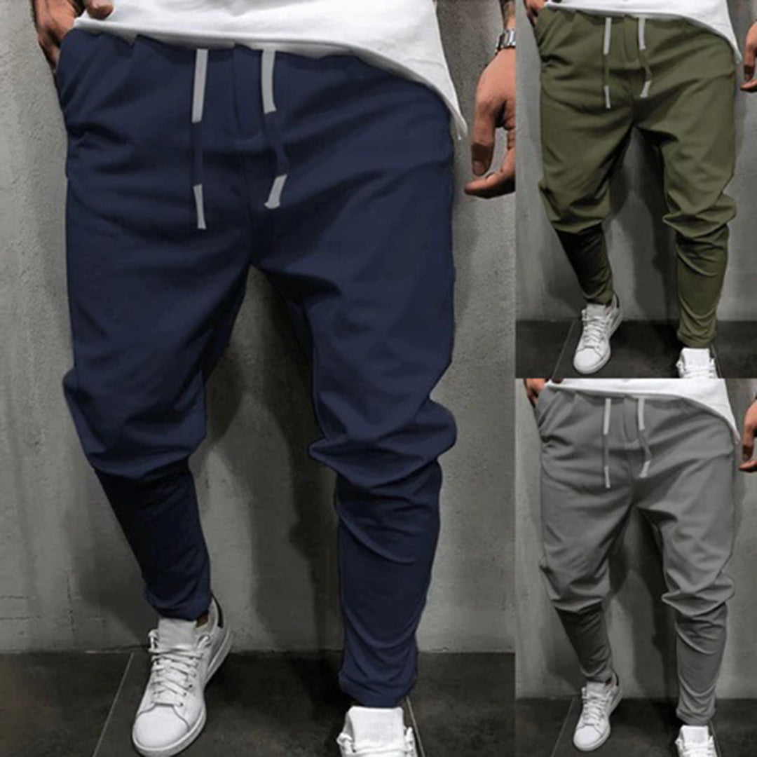 Spodnie męskie dresowe bawełniane joggery na lato sportowe casual wygodne