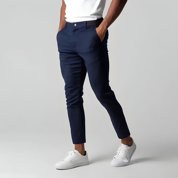 Spodnie chinos męskie bawełniane elastyczne slim fit jesienne