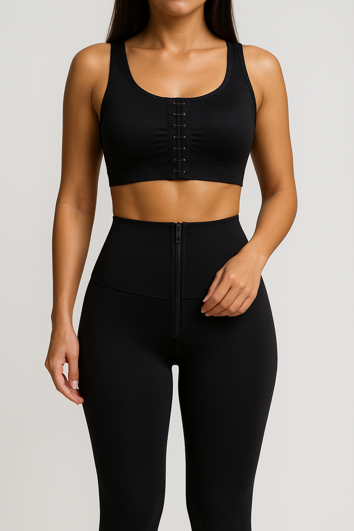 Legginsy sportowe damskie poliestrowe z wysokim stanem na lato  pas neoprenowy