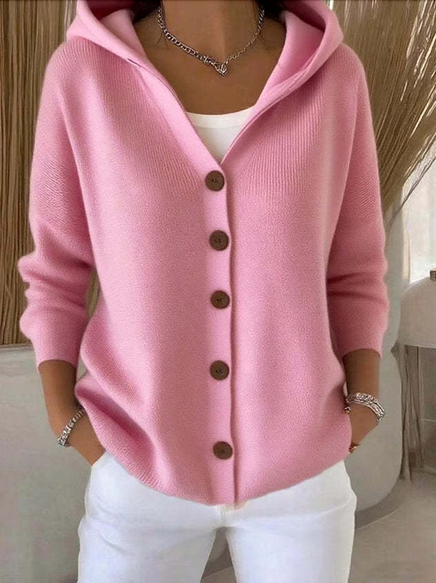 Sweter damski z dzianiny z klasycznym dekoltem na jesień do codziennych stylizacji