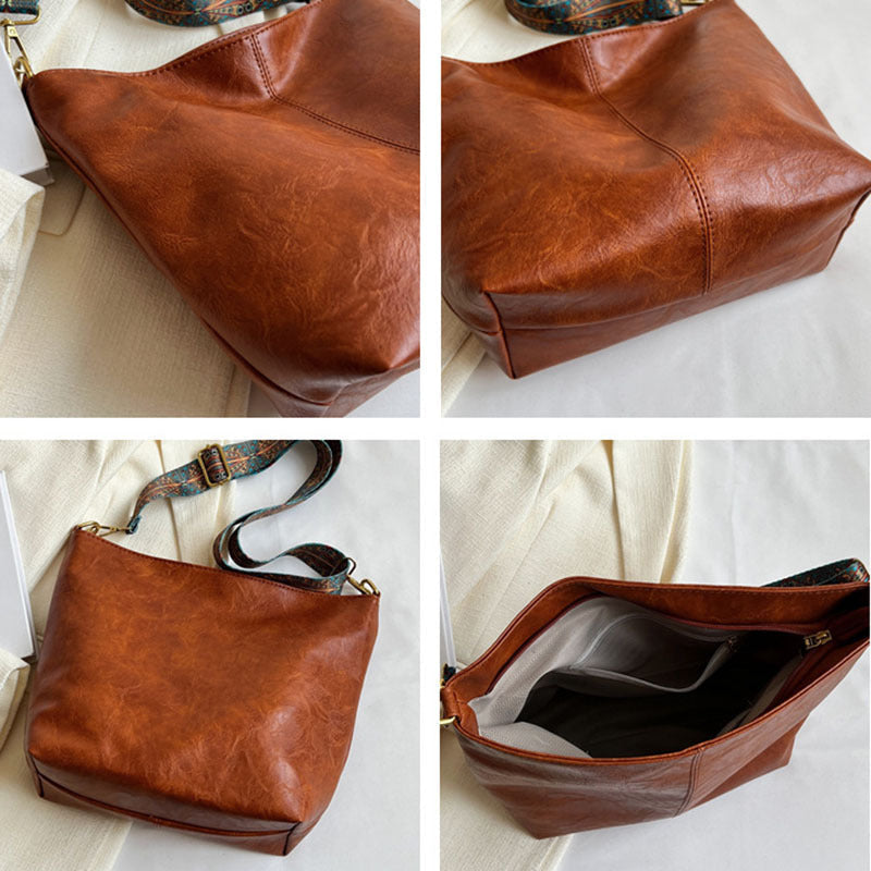 Torebka damska skórzana crossbody vintage wiosenna na ramię stylowa