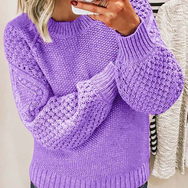 Sweter damski z dzianiny na jesień, klasyczny fason do codziennych stylizacji