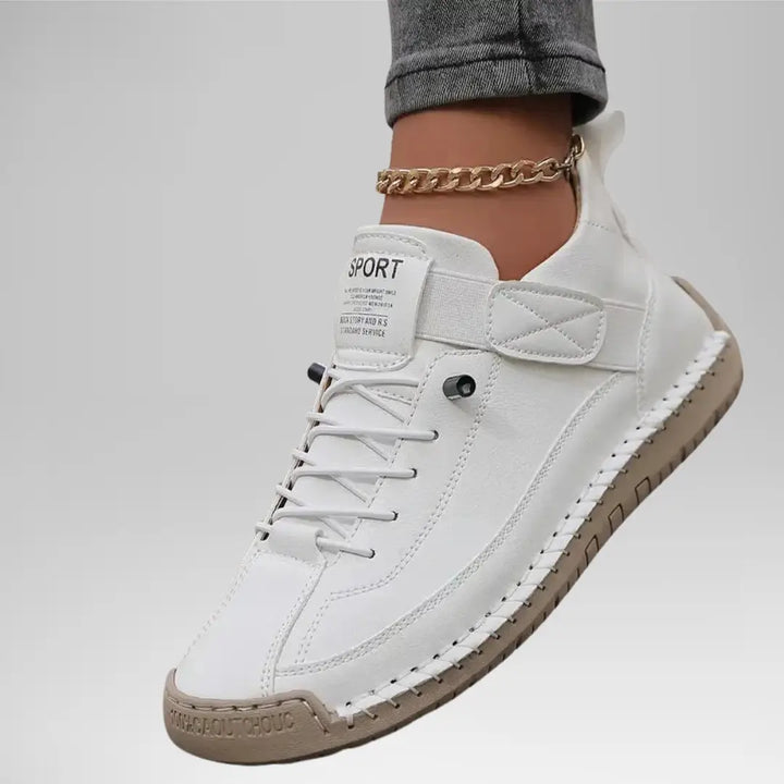 Sneakersy damskie skórzane na lato oddychające wygodne ortopedyczne codzienne