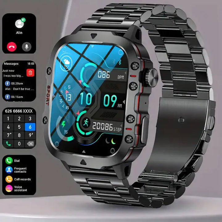 Smartwatch wodoodporny z monitorowaniem aktywności i powiadomieniami, długi czas baterii