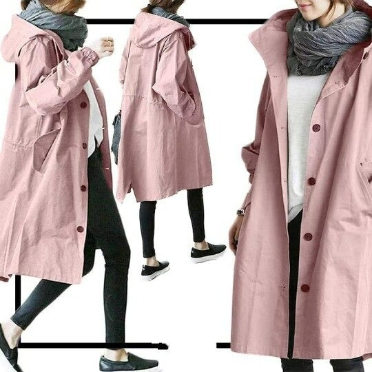 Płaszcz damski trench bawełniany na wiosnę lekki przeciwdeszczowy stylowy elegancki