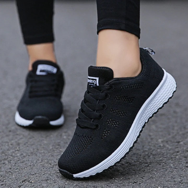 Sneakersy damskie dzianinowe sportowe buty casual na sezon wiosna-lato lekkie