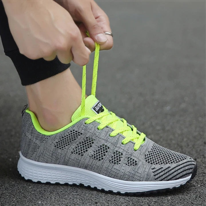 Sneakersy damskie dzianinowe sportowe buty casual na sezon wiosna-lato lekkie