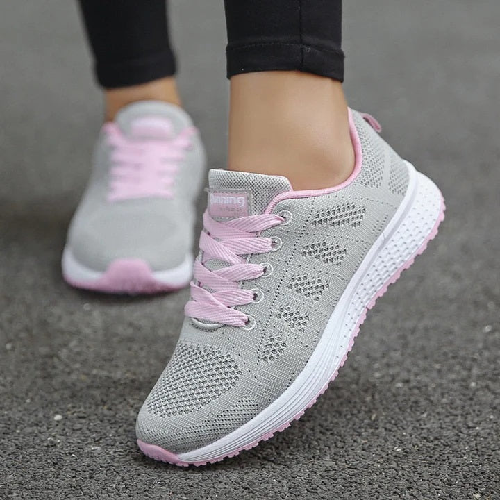 Sneakersy damskie dzianinowe sportowe buty casual na sezon wiosna-lato lekkie