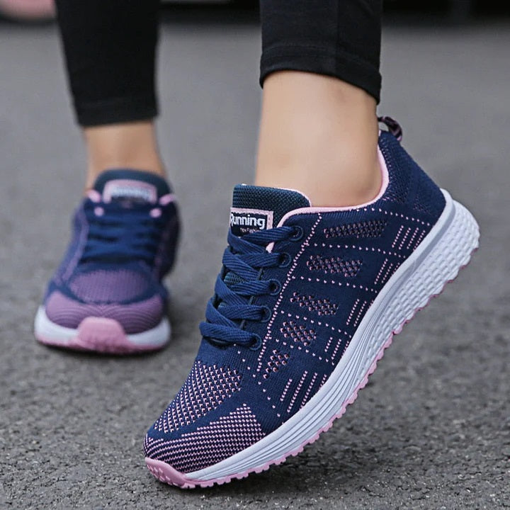 Sneakersy damskie dzianinowe sportowe buty casual na sezon wiosna-lato lekkie
