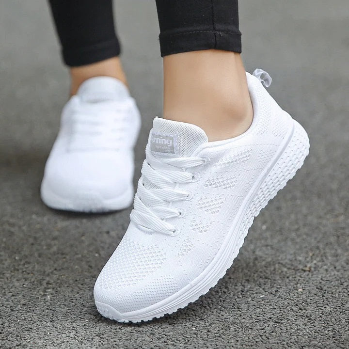 Sneakersy damskie dzianinowe sportowe buty casual na sezon wiosna-lato lekkie