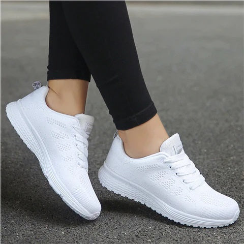 Sneakersy damskie dzianinowe sportowe buty casual na sezon wiosna-lato lekkie