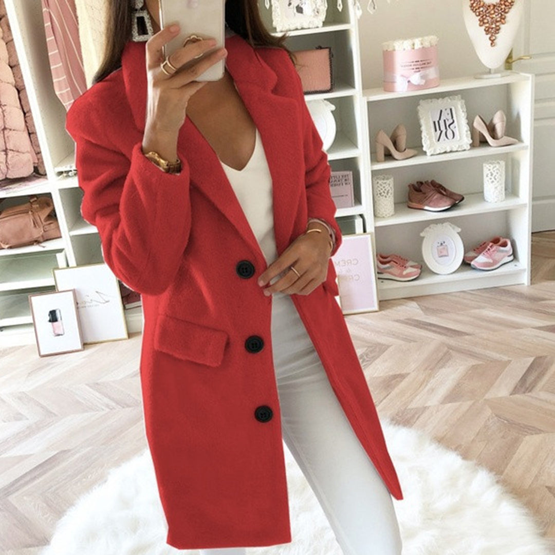 Płaszcz damski wełniany elegancki na wiosnę lekki klasyczny płaszcz przejściowy