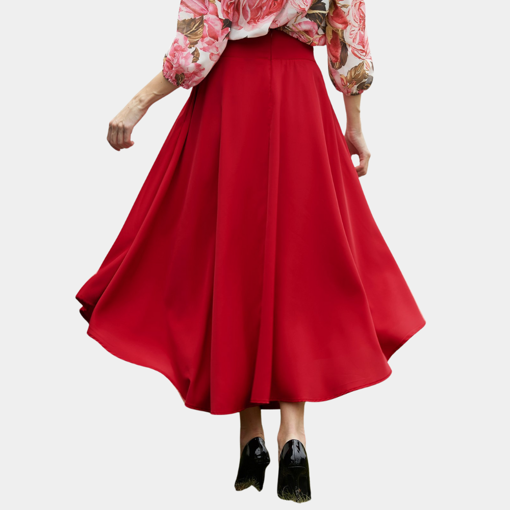 Spódnica damska długa bawełniana maxi elegancka na wiosnę lato rozkloszowana