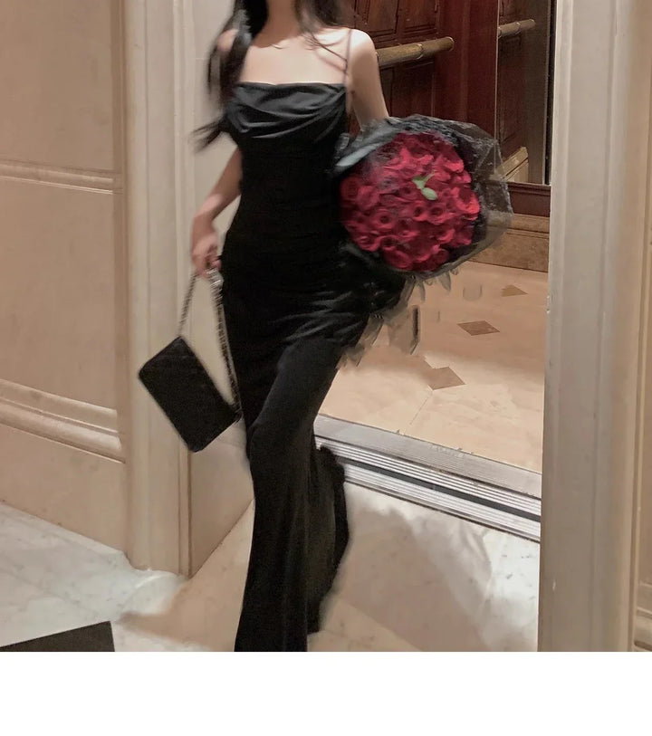 Sukienka Damska Elegancka Maxi Na Wiosnę Sukienka Wieczorowa Dopasowana Damska Bawełna