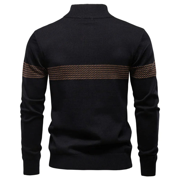 Dzianinowy sweter z krótkim zamkiem | Komfort i nowoczesny styl