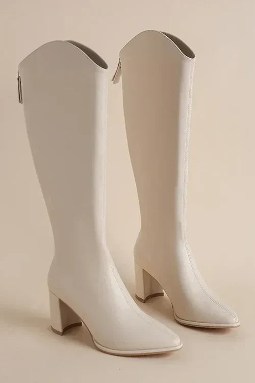 Blanka - Modne buty za kolano ze szpicem dla eleganckiego wyglądu