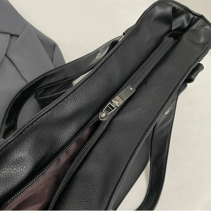 Torebka damska shopper ze skóry ekologicznej duża pojemna na ramię i do ręki na jesień