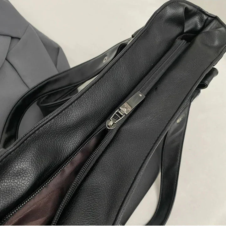 Torebka damska shopper ze skóry ekologicznej duża pojemna na ramię i do ręki na jesień