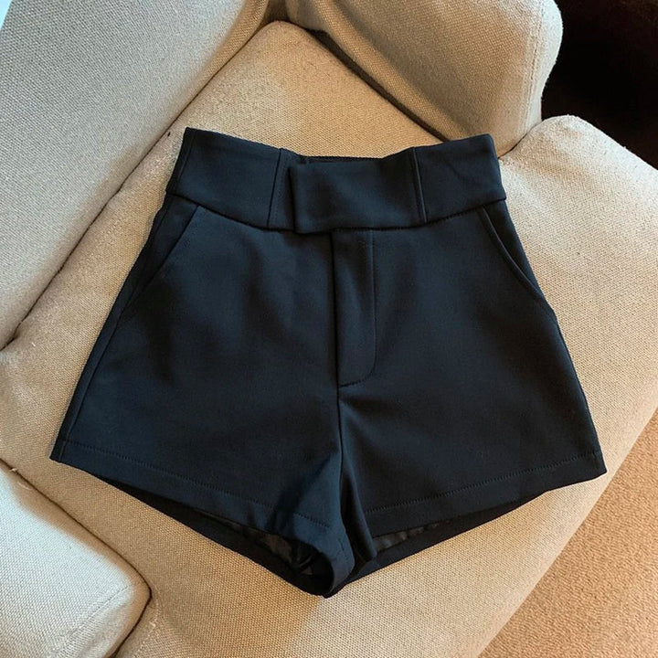 Szorty damskie bawełniane z wysokim stanem eleganckie letnie krótkie spodenki